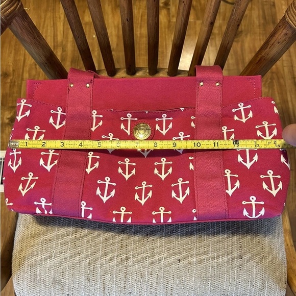 Tommy Hilfiger Vintage Pink Canvas Anchor Tote Bag EUC!! - Picture 14 of 16